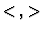 $ <\, , \, >$