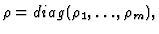 $ \rho =diag (\rho_1, \ldots, \rho_m) , $