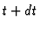 $t+dt$