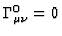 $\Gamma^0_{\mu\nu}=0$