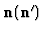 ${\bf n} ({\bf n}')$