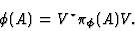\begin{displaymath}\phi (A) = V^{\star}\pi_\phi
(A) V .
\end{displaymath}